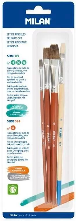 Pędzle nr 4,10,16 seria 121, nr 8 seria 524 MILAN - tantis.pl