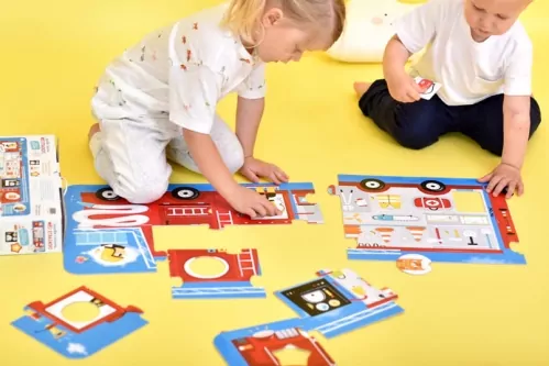 CzuCzu. Puzzle z dziurką. Wóz strażacki. 24 el. - tantis.pl