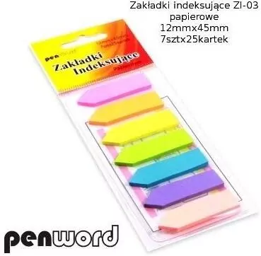 Zakładki indeksujące 12x45mm papierowe - tantis.pl