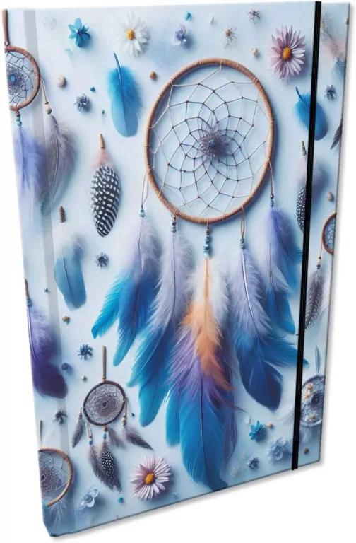 Notes A5 kratka z gumką Soft Touch Łapacze Snów Blue - tantis.pl
