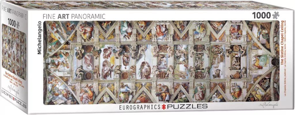 Puzzle 1000 panoramic The Sistine Chapel Ceiling 6010-0960 - tantis.pl