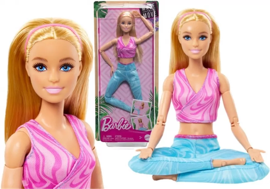 Barbie. Lalka Made to Move Blond włosy - tantis.pl