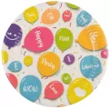 Talerze papierowe Happy Balloons - tantis.pl