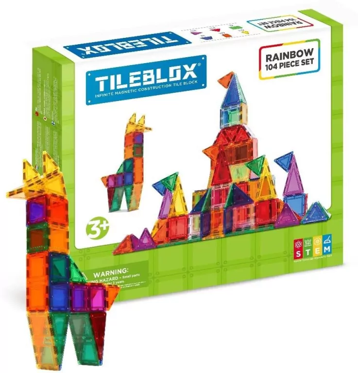 Tileblox zestaw tęczowy 104el - tantis.pl