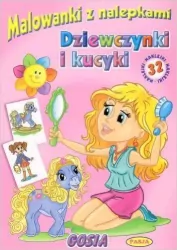 Dziewczynki i kucyki. Malowanki z nalepkami