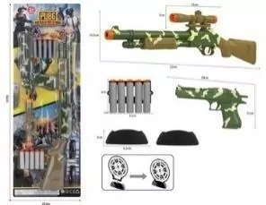 Strzelba + pistolet + 8 pocisków + tarcza