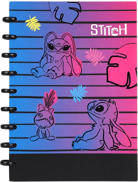 Kołobrulion B5 Disney Black Stitch big ring 100 kratek wzór 2 - tantis.pl