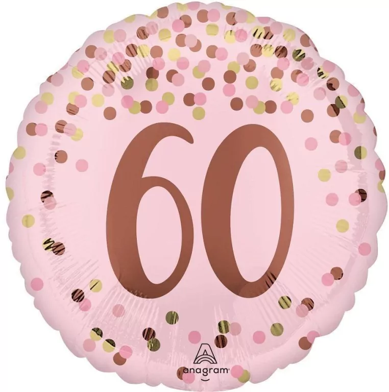 Balon foliowy Pretty pink 60th Birthday 46cm - tantis.pl
