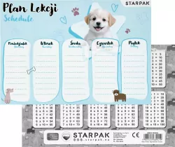 Plan lekcji z tabliczką mnożenia