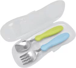 Sztućce z etui kiwi/sky