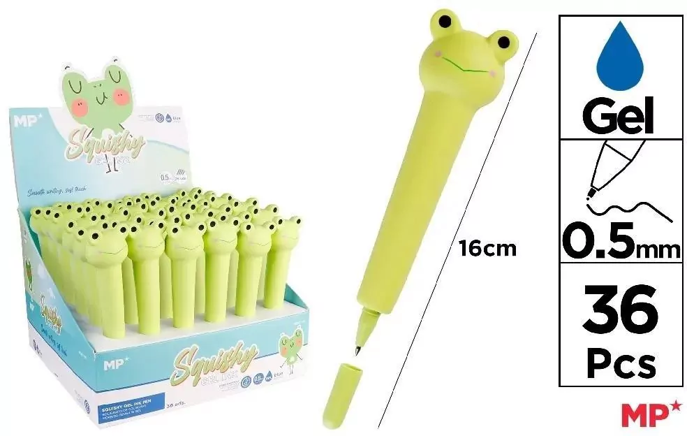 Długopis żelowy Squishy Żabka - tantis.pl