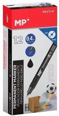 Marker permanentny 0,4mm do CD/DVD czarny (12szt) - tantis.pl