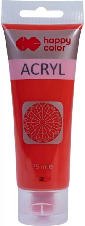 Farba akrylowa 75ml czerwona HAPPY COLOR - tantis.pl