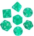 Komplet kości REBEL RPG - Mini Kryształowe - Zielone - tantis.pl