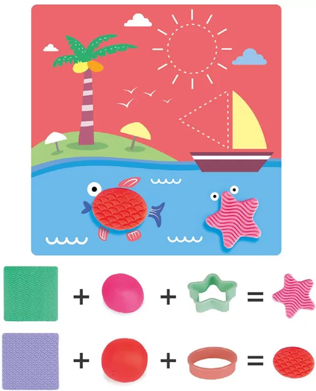 Plastusiowe zabawy - geometryczne kształty. Genialny dzieciak - tantis.pl