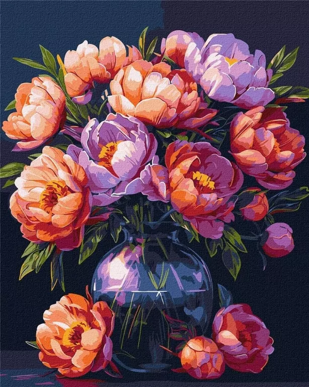 Malowanie po numerach. Luksus kwiatów 40x50cm - tantis.pl