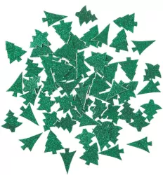 Brokatowe naklejki pianki choinki