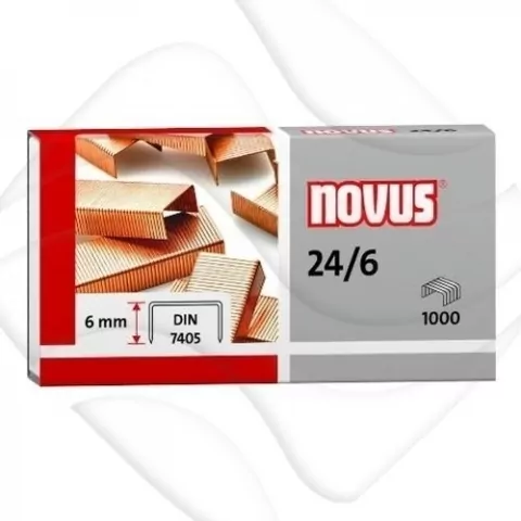 Zszywki Novus Miedziowane 24/6X1000 - tantis.pl