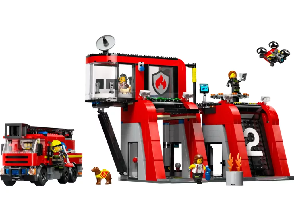 LEGO® City. Remiza strażacka z wozem 60414 - tantis.pl
