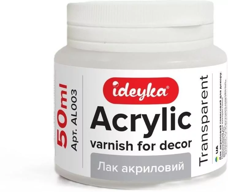 Błyszczący lakier akrylowy do dekoracji 50ml - tantis.pl