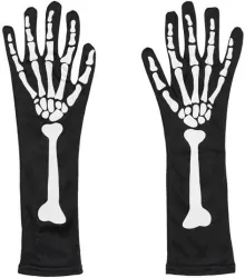 Rękawiczki świecące w ciemności czarne S