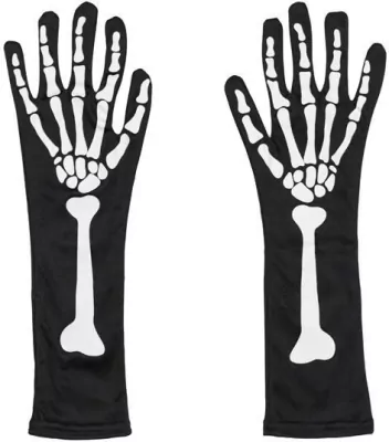 Rękawiczki świecące w ciemności czarne S