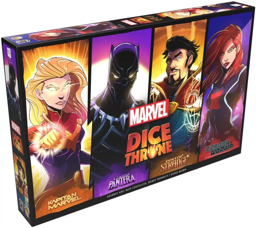 Dice Throne Marvel: Box 2 (Czarna Pantera, Kapitan Marvel, Doktor Strange, Czarna Wdowa) - tantis.pl