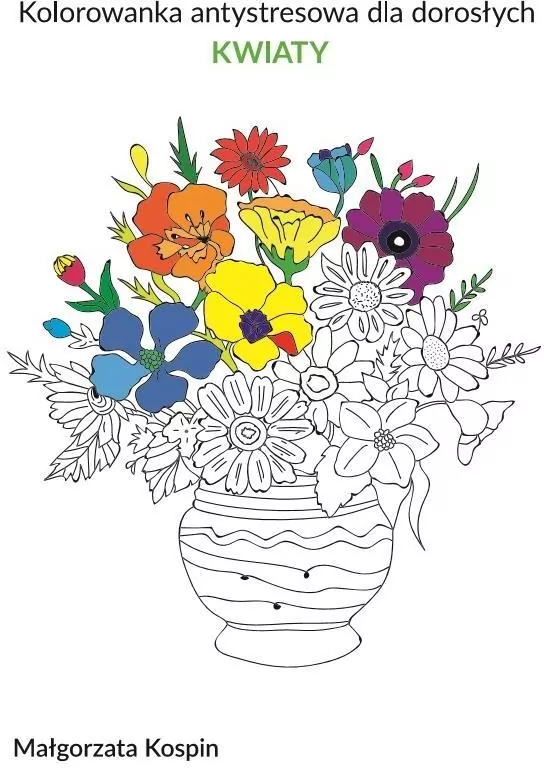 Kolorowanka antystresowa dla dorosłych: Kwiaty - tantis.pl