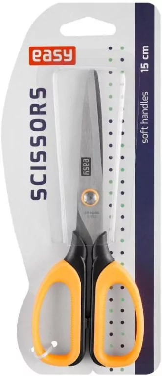 Nożyczki szkolne 15 cm pomarańczowe EASY - tantis.pl