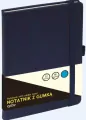 Notatnik z gumką A5/80K kratka. Granatowy - tantis.pl