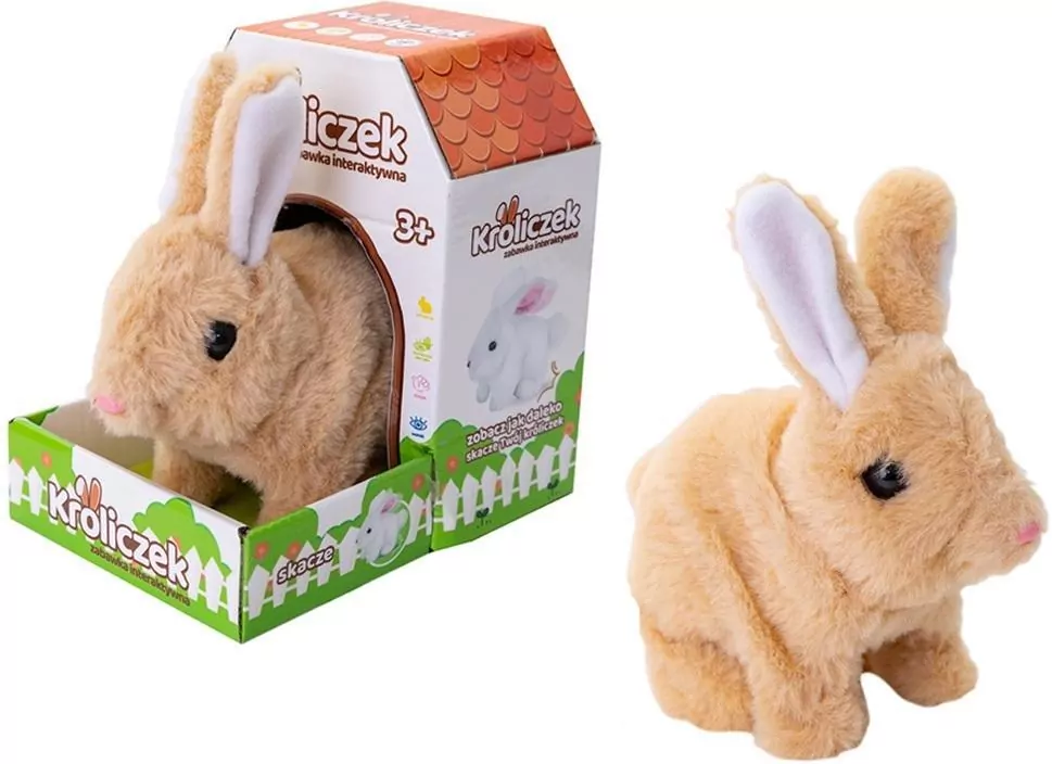Króliczek na baterie, brązowy - tantis.pl