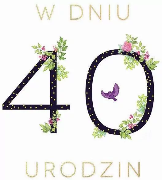 Karnet Swarovski kwadrat: Urodziny 40 - tantis.pl