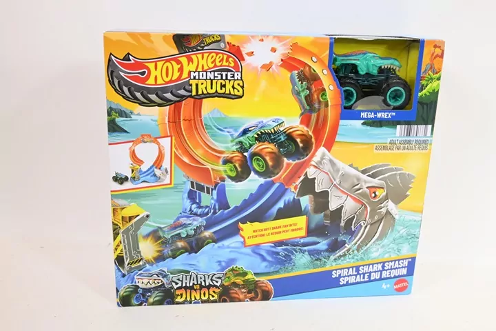 Hot Wheels Monster Trucks Pętla rekina Tor z kraks - tantis.pl