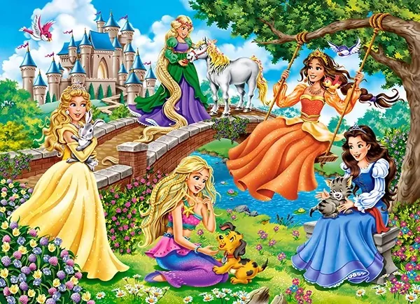 Castor. Puzzle 70. Princesses in Garden - tantis.pl