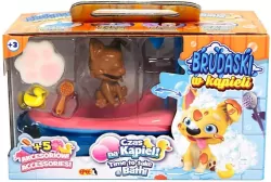 Brudaski w kąpieli piesek Corgi czarno-brązowy 5el