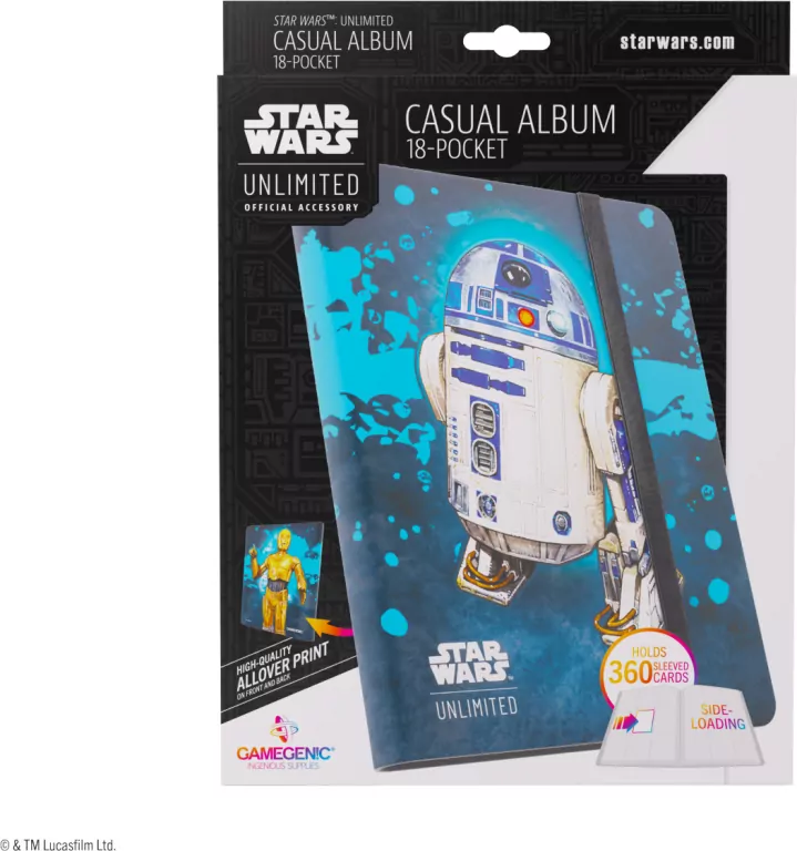 Gamegenic: Star Wars Unlimited Card Game - 18-Pocket Album - C-3PO/R2-D2 - tantis.pl