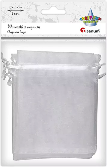 Woreczki z organzy sakiewki 9x13cm 6szt - tantis.pl
