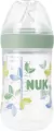 NUK. For Nature. Butelka ze smoczkiem. 260ml. Listki - tantis.pl