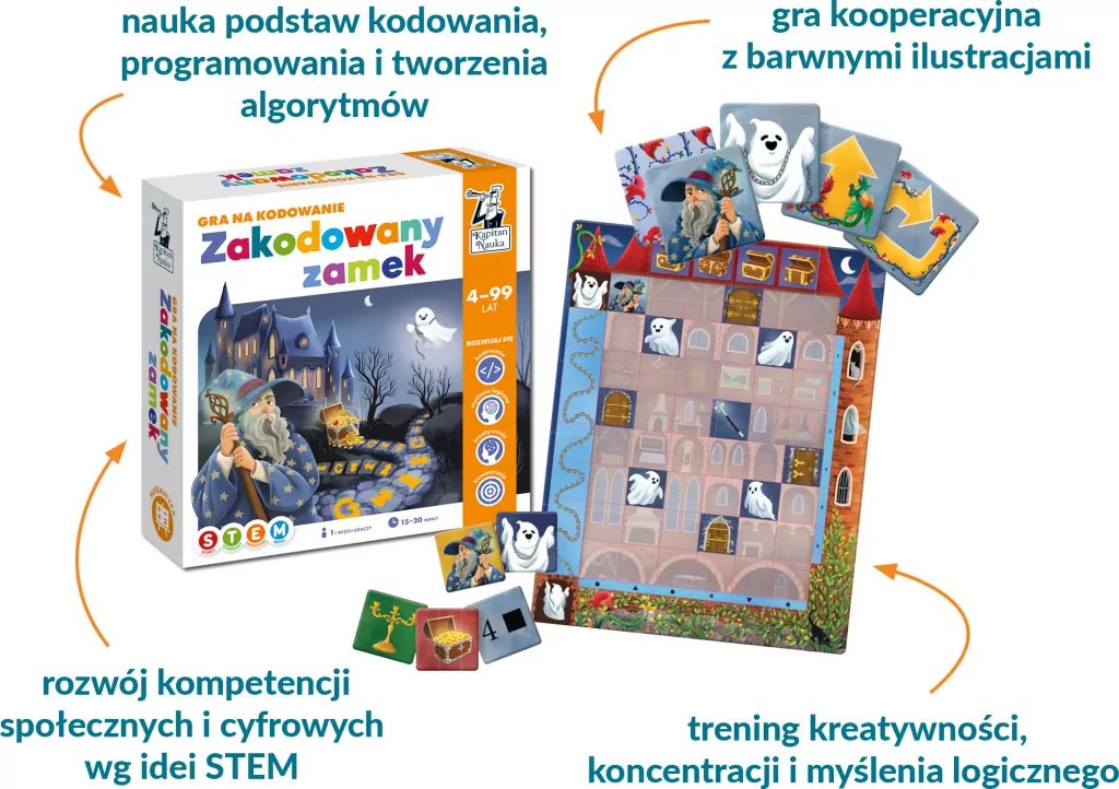 Kapitan Nauka. Zakodowany zamek. Gra na kodowanie - tantis.pl