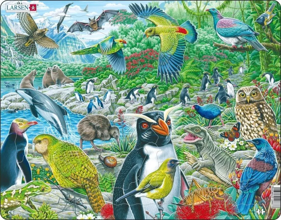 Puzzle Larsen New Zealand's Picturesque Wildlife (Maxi) - tantis.pl
