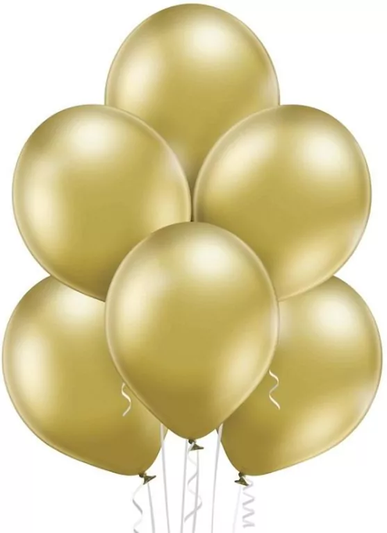 Balony 30cm. Chromowane złote - tantis.pl