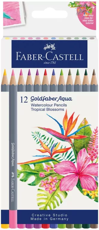 Kredki akwarelowe GoldfaberAqua 12kol FABER CASTEL - tantis.pl