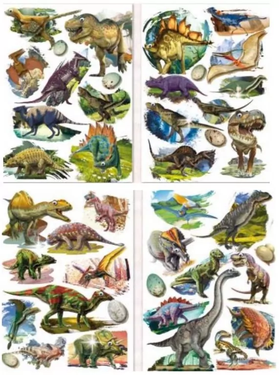 Naklejki 3D dinozaury, mix - tantis.pl