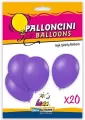 Balony lateksowe fioletowe 26cm 20szt - tantis.pl