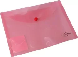 Teczka kopertowa A5 transparentna czerwona