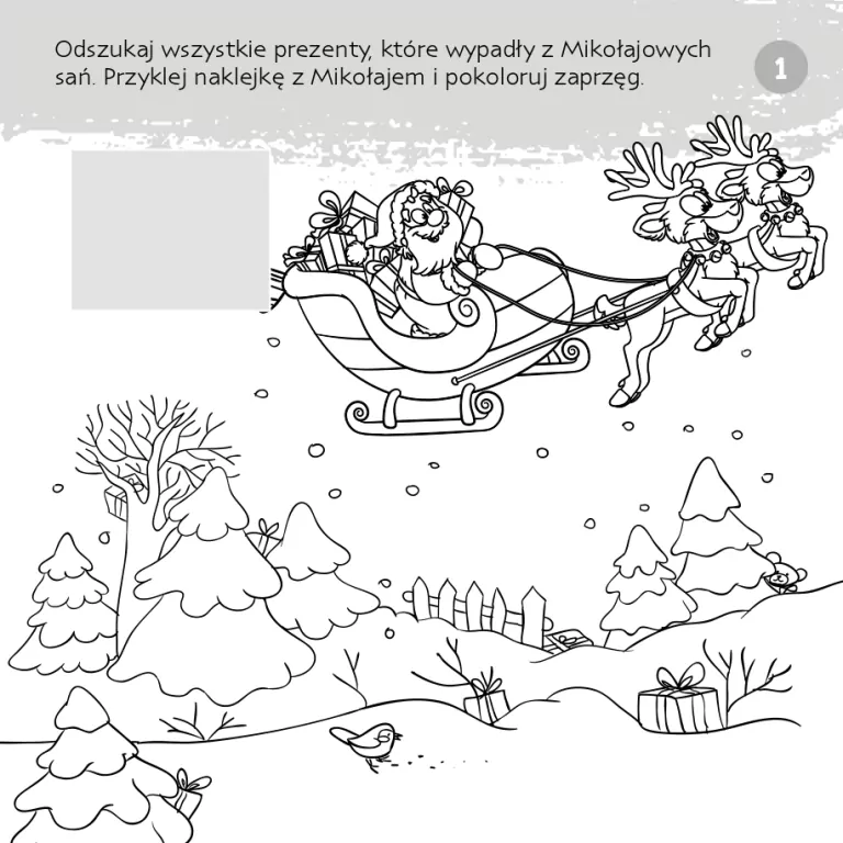 Zgadywanie-doklejanie. Magiczne święta - tantis.pl