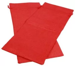 Woreczki jutowe czerwone 36x15cm