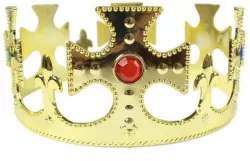 Korona plastik, złota