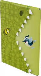 Teczka A4 z gumką szczęka. Krokodyl