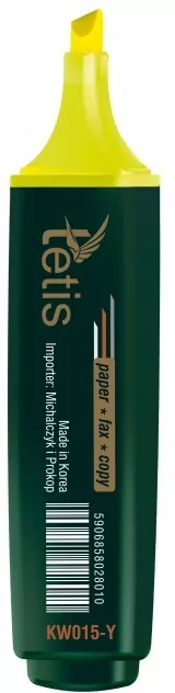 Zakreślacz żółty p12. TETIS, cena za - tantis.pl